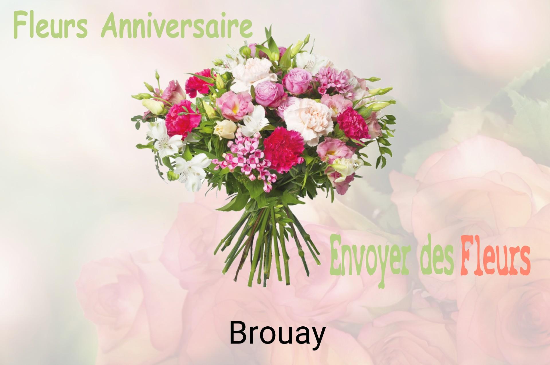 Bouquet de fleurs d’anniversaire livré à Brouay