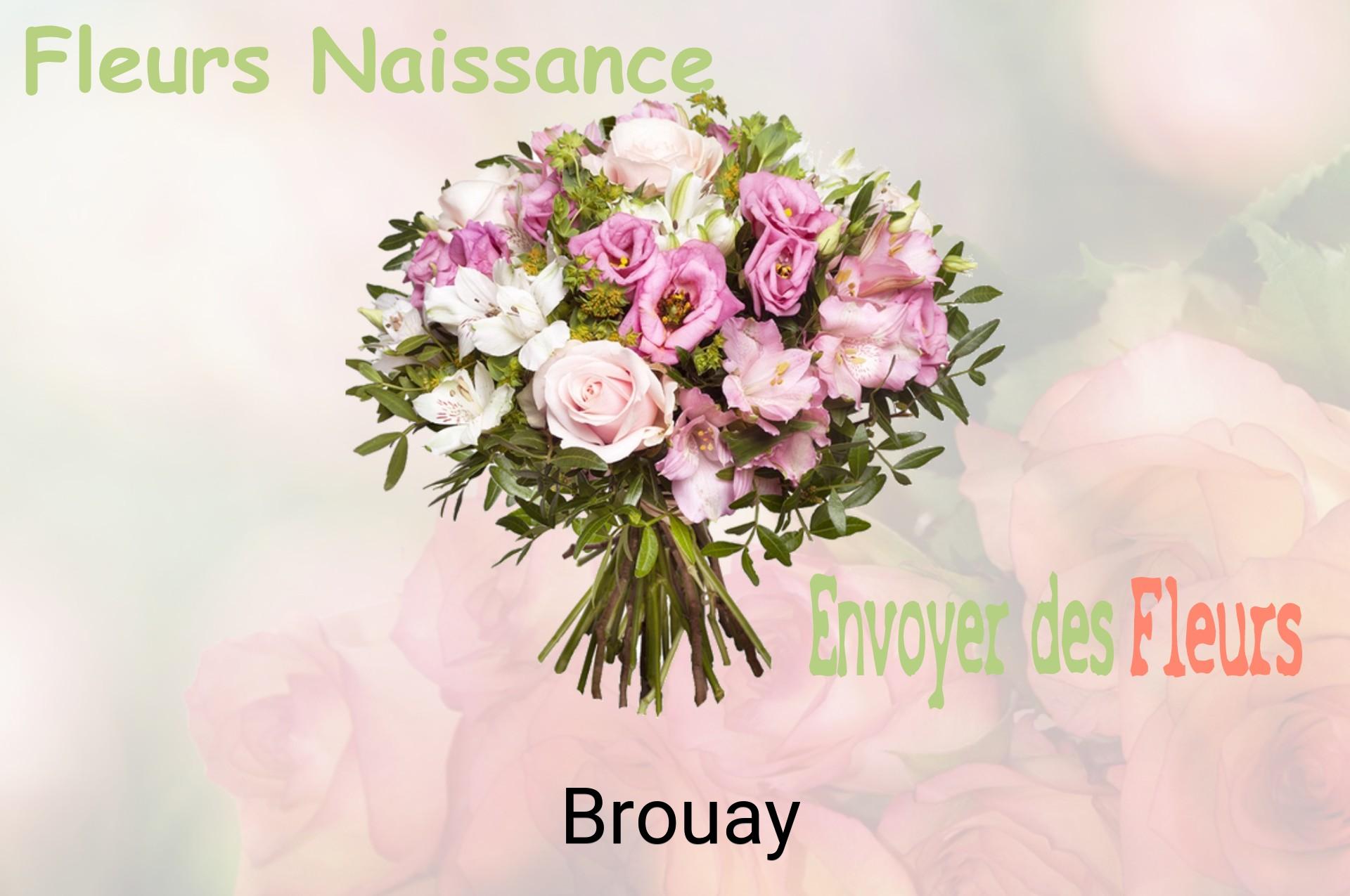 Bouquet de fleurs de naissance livré à Brouay